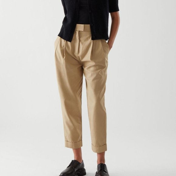 COS High Waisted Pleated Pants - Picture 1 of 6